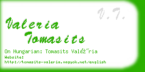 valeria tomasits business card